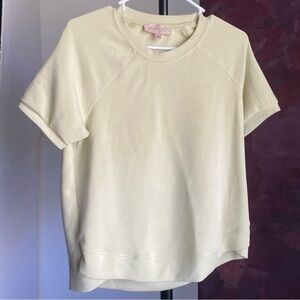 Philosophy Pale Yellow/Green Short Sleeve Sweatshirt